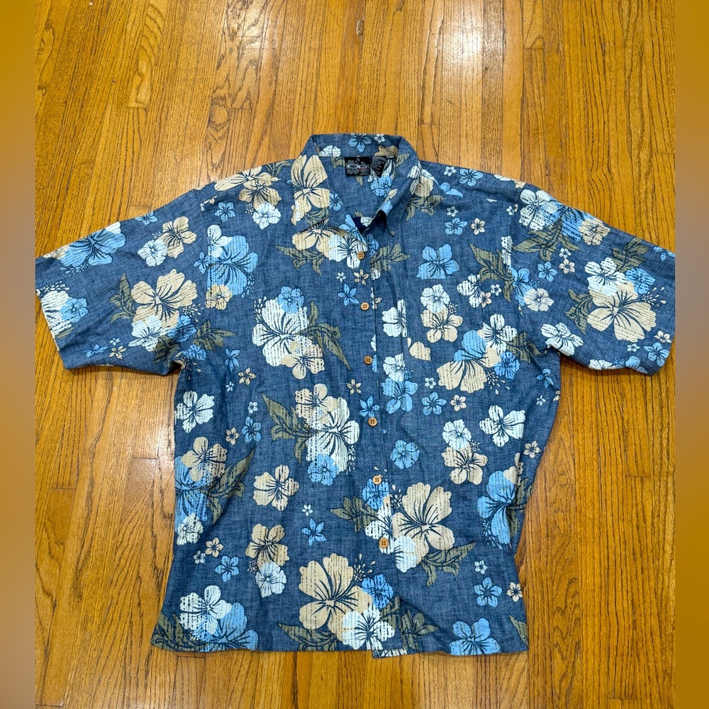 OP Sport Cotton floral button down shirt